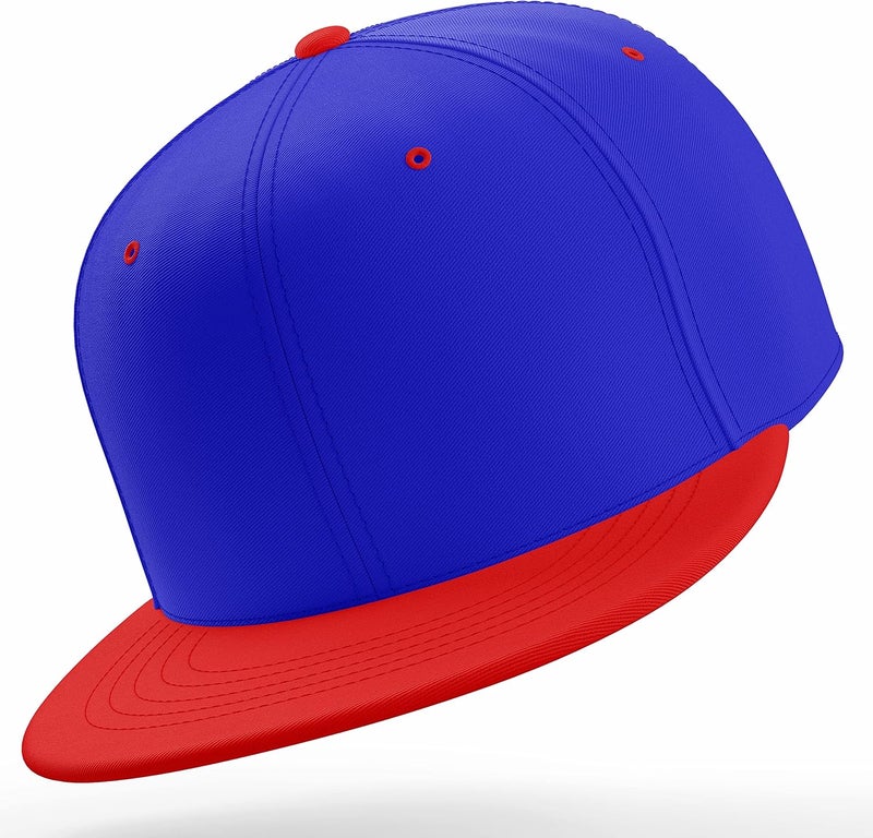 Daxton Store Classic Blank Snapback Flat Bill Visor Hat Cap One Size Adjustable Back - Image 4